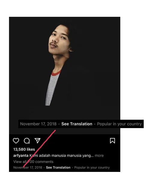 An Instagram post dated November 17, 2018, shown on the Explore page